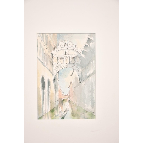 167 - Luciano, 20th century Italian School, A collection of 10 unframed Venetian scenes, watercolour, sign... 