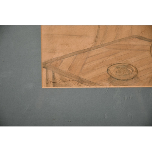 181 - English school, still life of mixed flowers in a jug, watercolour, indistinctly signed, 8