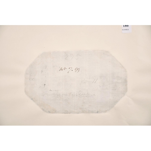 186 - Circle of William Gilpin (Late 18th century), A landscape with a ruin beyond, dark grey wash, dated ... 