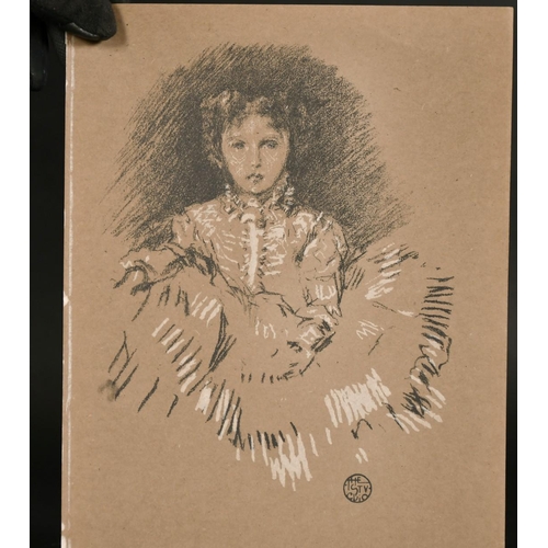 192 - A collection of seven prints by Thomas Way after Whistler (from The Studio), with a crayon and white... 