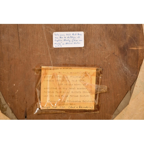 194 - 19th century English school, A pair of half-length portraits of two girls and two boys, mixed media,... 
