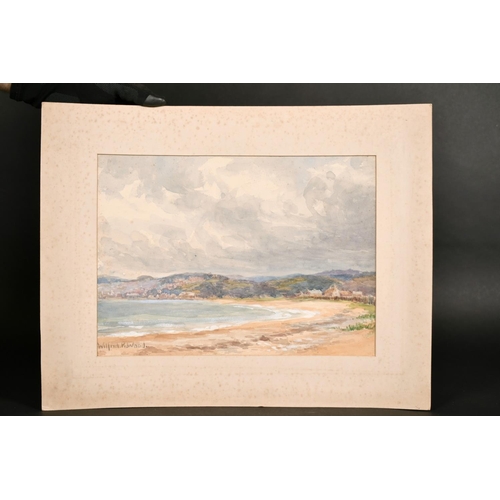 200 - Wilfred Rene Wood, A coastal scene along with two others by the same hand, signed, all 9.5