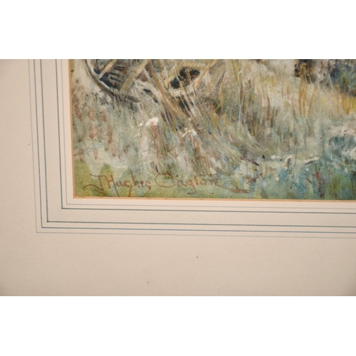 212 - Joseph Hughes Clayton (1870-1930) British. Cottages by the Sea, Watercolour, Signed, 14