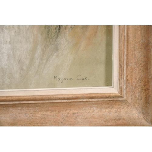 225 - Marjorie Cox (1915-2003) British, A study of a dog, pastel, signed and inscribed 'Button 1956', 14