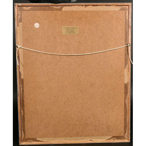 229 - Baruch, A scene of elders reading manuscripts in a place of worship, mixed media, signed, 17