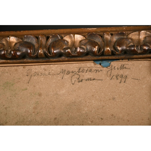 231 - Late 19th century, Italian school, a chalk drawing of three young children, indistinctly signed and ... 