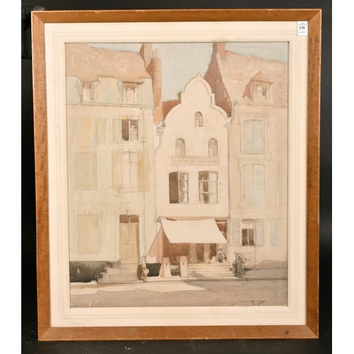 238 - William Lee Hankey (1869-1952) British, 'The Old House, Hesdin', A French street scene, watercolour,... 