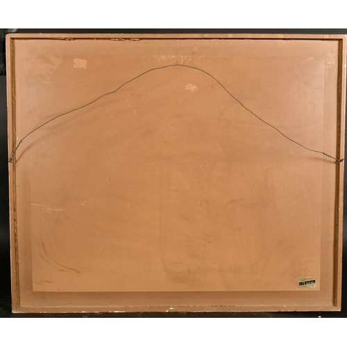 242 - 20th century school, 'Montmartre, Paris', A street scene with the Basilica of the Sacre-Coeur in the... 