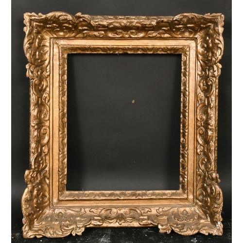 43 - An 18th century carved wood frame, wide rebate would fit 10