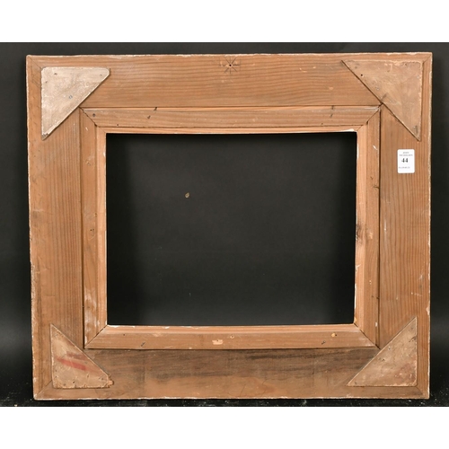 44 - An early 20th century carved wood frame, rebate size 10.5