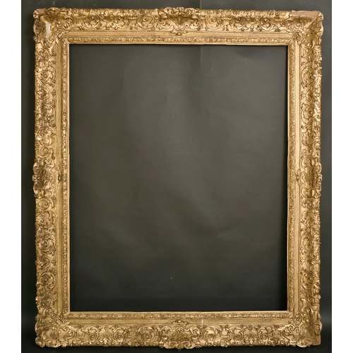 47 - A French 18th century carved wood frame, rebate size 38.5