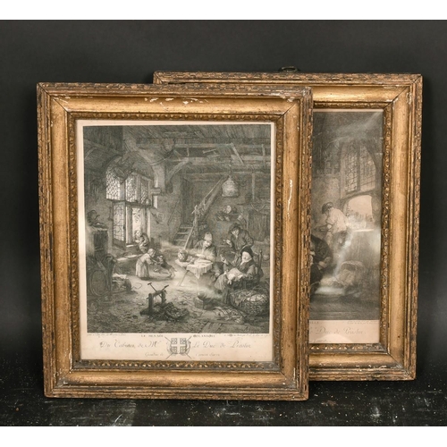 51 - A pair of carved giltwood 18th century frames, rebate size 8.5