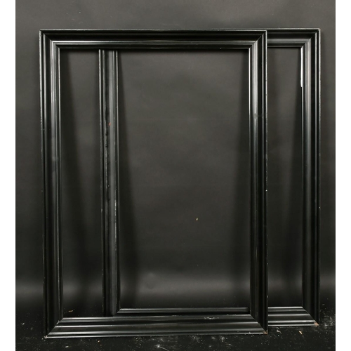 54 - A pair of early 20th century ebonised frames, rebate size each 29