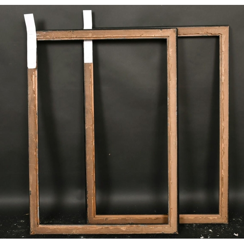 54 - A pair of early 20th century ebonised frames, rebate size each 29