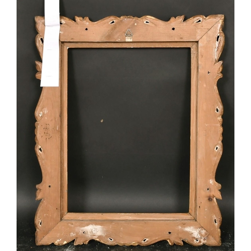 60 - An early 20th century French carved and painted frame, rebate size 16