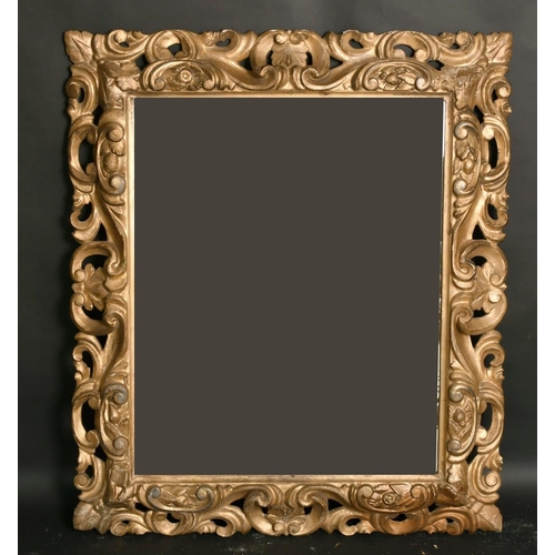 81 - A fine quality 19th century carved wood frame, rebate size 30