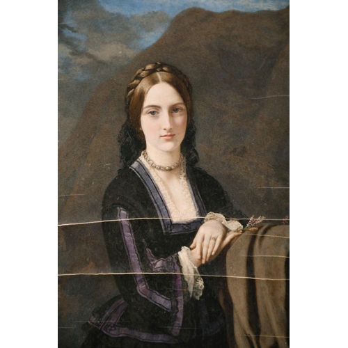 223 - Robert Thorburn (1815-1885) British, 'The Marchioness of Stafford', A portrait of a lady, watercolou... 