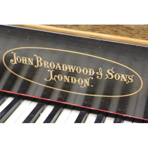 1060A - A JOHN BROADWOOD & SONS ROSEWOOD CASED GRAND PIANO.