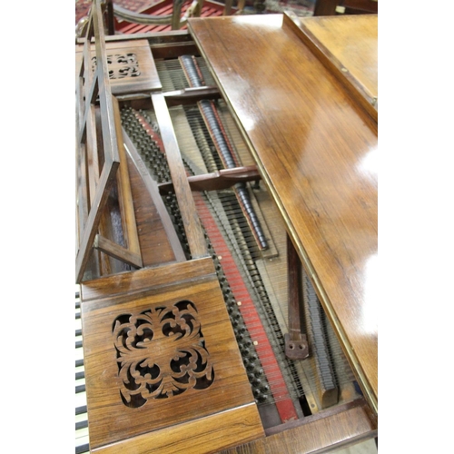 1060A - A JOHN BROADWOOD & SONS ROSEWOOD CASED GRAND PIANO.