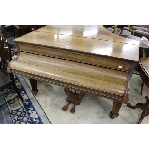 1060A - A JOHN BROADWOOD & SONS ROSEWOOD CASED GRAND PIANO.