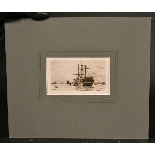11 - Wilfred Ball (1853-1917) British, A set of three engravings including 'Off Woolwich', each 2.25