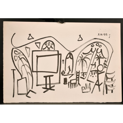 26 - After Picasso circa 1955, 'From the Carnet Californie, L'Atelier de la Californie Technik', printed ... 