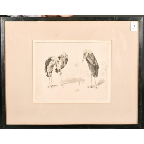 4 - Leonard Robert Brightwell (1889-1983) British, 'Three of A Kind', drypoint etching, signed and inscr... 