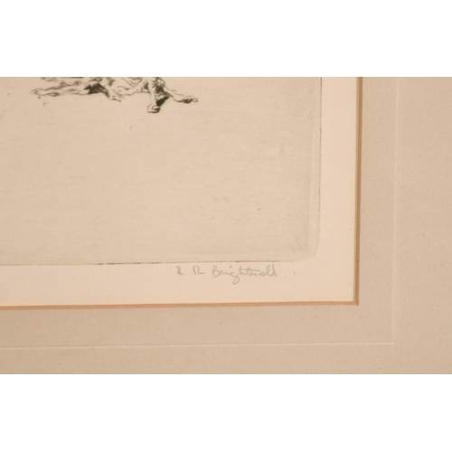 4 - Leonard Robert Brightwell (1889-1983) British, 'Three of A Kind', drypoint etching, signed and inscr... 