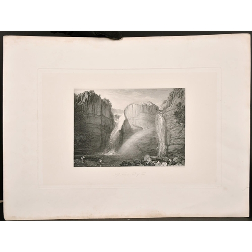 57 - 50125 40. Three 19th century engravings after Turner with mountainous river landscapes including 'Mo... 