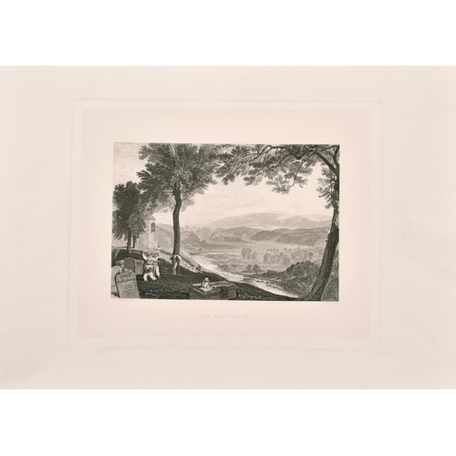57 - 50125 40. Three 19th century engravings after Turner with mountainous river landscapes including 'Mo... 