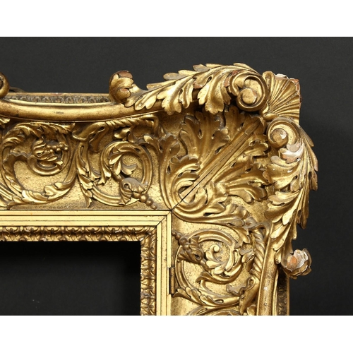 1001 - A 19th century carved wood frame with locking inner front ornament, rebate size 12  x 16 , 31cm x 40... 