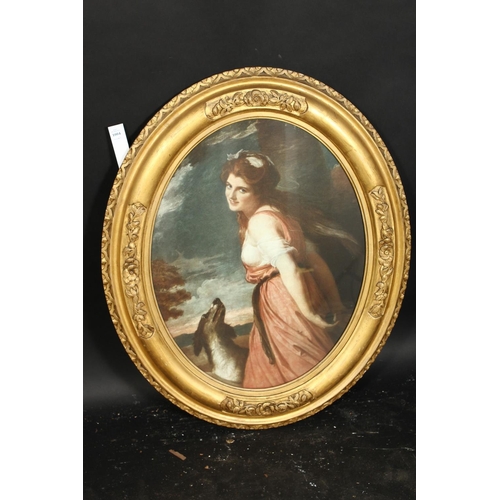 1004 - A carved wood oval frame, rebate size 24.5  x 19 , 32cm x 48cm.