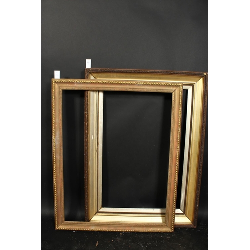 1013 - A 19th century gilt composition frame, rebate size 24  x 36 , 61cm x 91.5cm along with a 20th centur... 