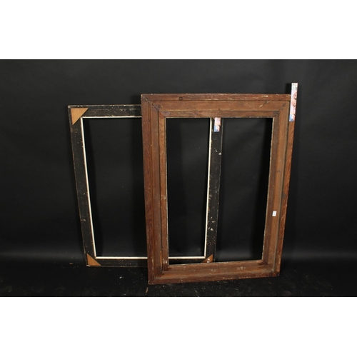 1013 - A 19th century gilt composition frame, rebate size 24  x 36 , 61cm x 91.5cm along with a 20th centur... 