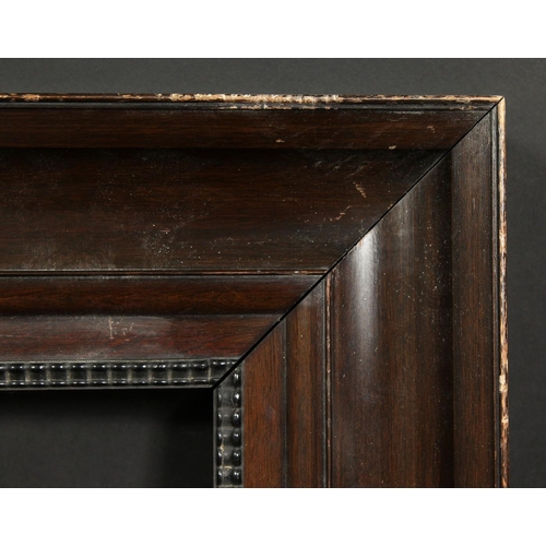 1023 - A Dutch style dark wood frame with ripple moulding, rebate size 20.5  x 24.5 , 52cm x 62cm.