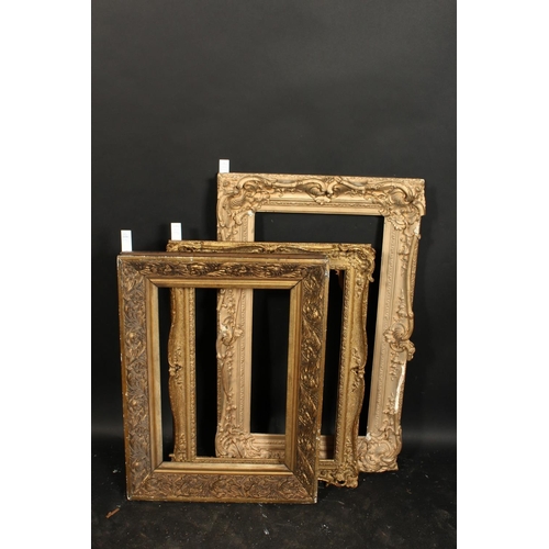 1030 - A group of three various 19th century and later frames, rebate sizes 16  x 23 , 40.5cm x 59cm, 16  x... 