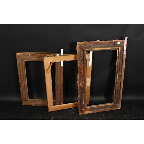 1030 - A group of three various 19th century and later frames, rebate sizes 16  x 23 , 40.5cm x 59cm, 16  x... 