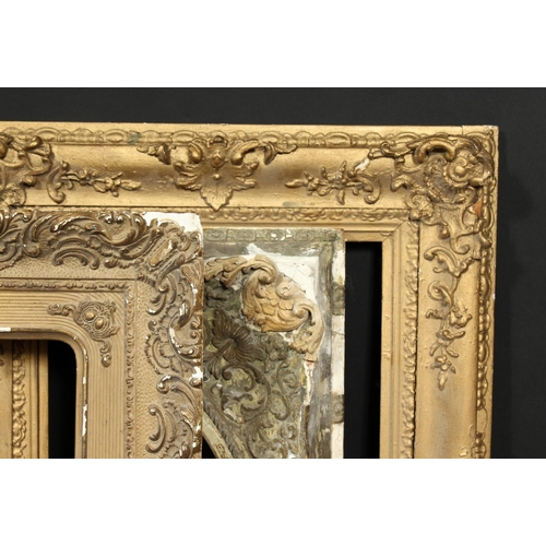 1031 - A group of three 19th century gilt composition frames, rebate sizes 12  x 16 , 30.5cm x 41cm, 12  x ... 