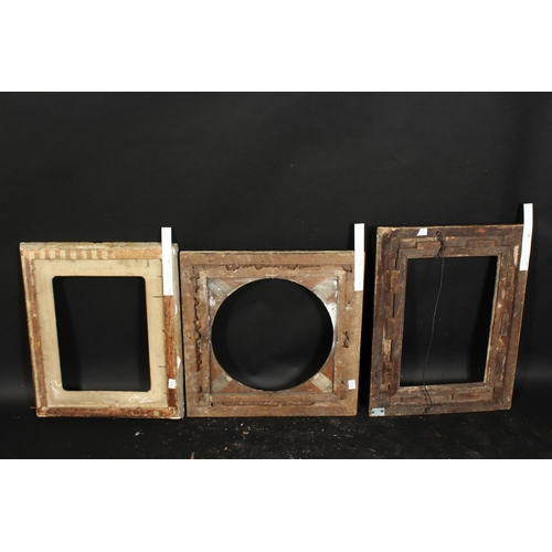 1031 - A group of three 19th century gilt composition frames, rebate sizes 12  x 16 , 30.5cm x 41cm, 12  x ... 