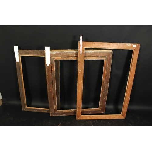 1033 - A group of three 19th century and later gilt composition frames, rebate sizes 25  x 30 , 63.5cm x 76... 