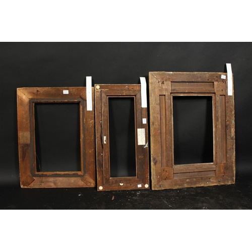1035 - A group of three 19th century gilt composition frames, rebate size 11.5  x 18 , 29.5cm x 46cm, 7  x ... 