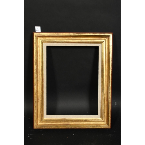 1043 - An early 20th century moulded frame with linen slip, rebate size 13  x 16 , 33cm x 41cm.