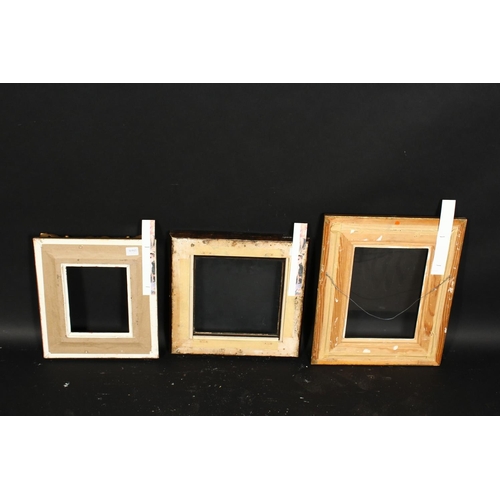 1044 - A group of three 20th century frames, rebate sizes 6.5  x 8 , 16.5xm x 20cm, 8.5  x 11.5 , 21.5cm x ... 