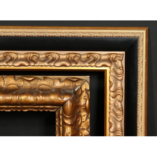 1045 - Two 20th century composition frames, rebate size 16  x 22 , 41cm x 56cm, 19.75  x 24 , 50cm x 61cm, ... 