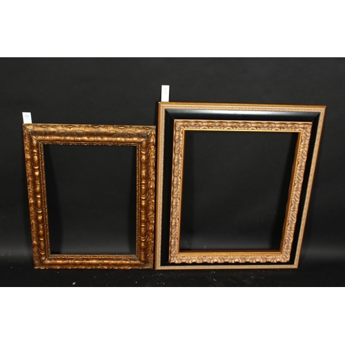 1045 - Two 20th century composition frames, rebate size 16  x 22 , 41cm x 56cm, 19.75  x 24 , 50cm x 61cm, ... 