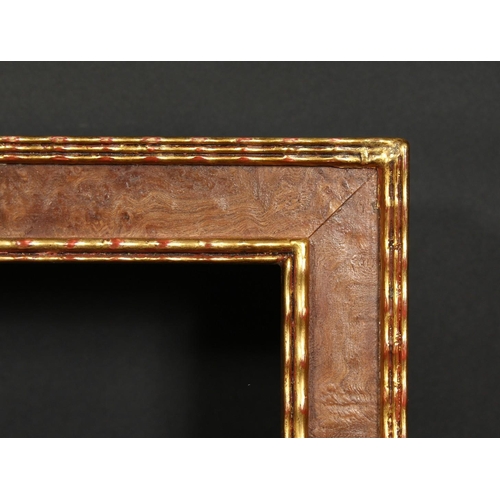 1048 - A Burr wood frame with ripple moulding, rebate size 23  x 29.25 , 58.5cm x 74cm.