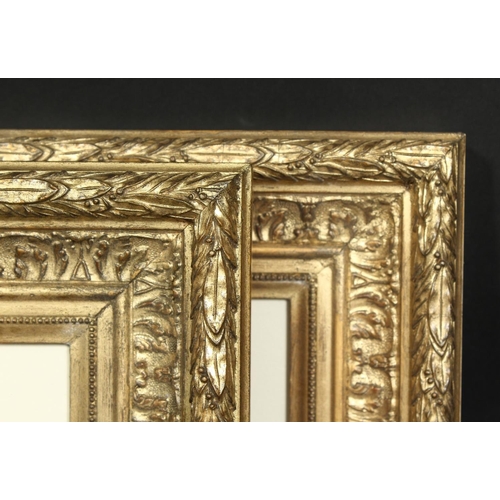 1051 - A pair of early 20th century gilt composition frames, rebate size 5.5  x 7.5 , 14cm x 19cm, would fi... 