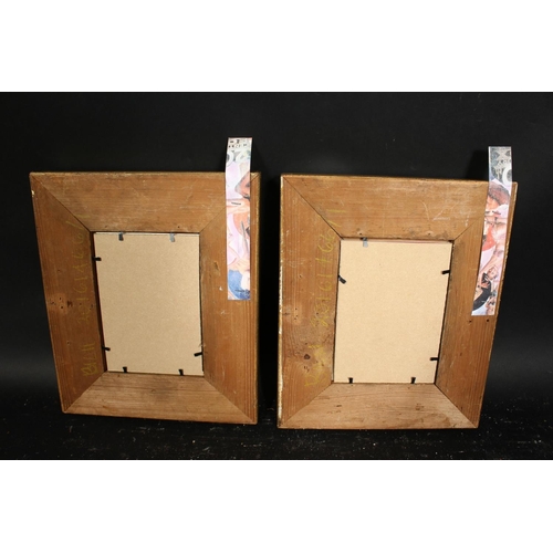 1051 - A pair of early 20th century gilt composition frames, rebate size 5.5  x 7.5 , 14cm x 19cm, would fi... 
