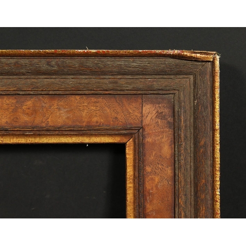 1053 - A burr wood veneer and oak frame, rebate size 20  x 24 , 51cm x 61cm.