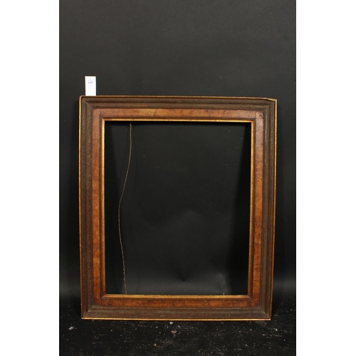 1053 - A burr wood veneer and oak frame, rebate size 20  x 24 , 51cm x 61cm.